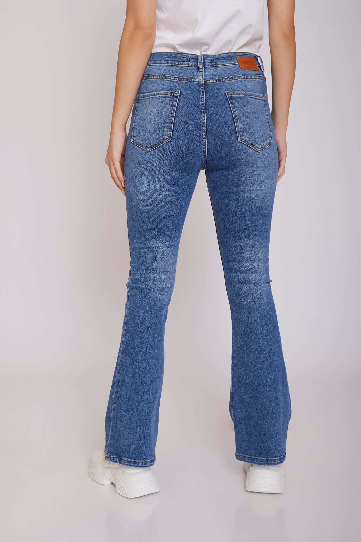 High Rise Flared Fit Jeans - For Women