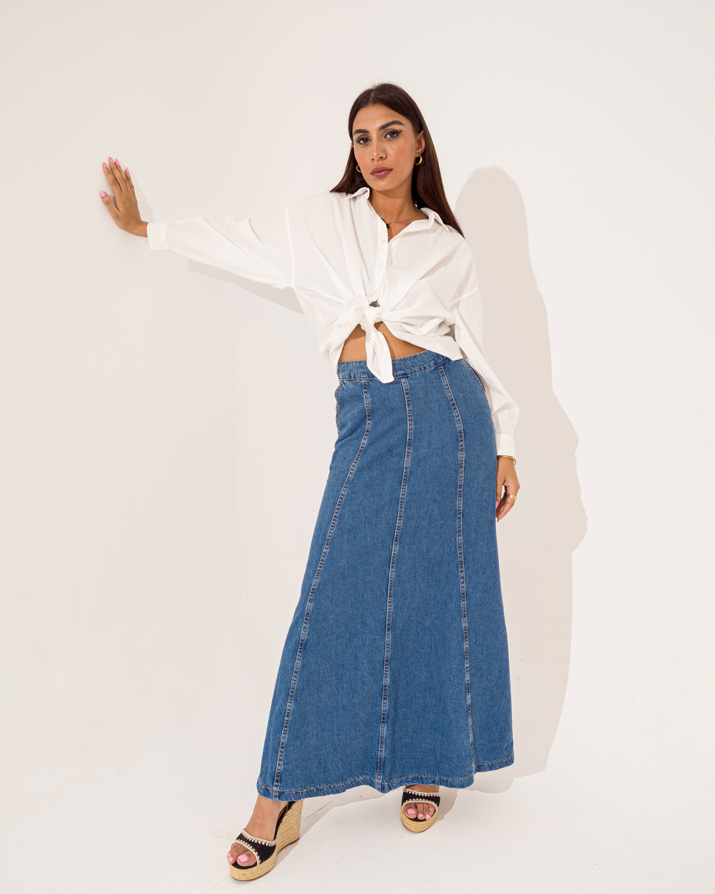 LONG DENIM SKIRT