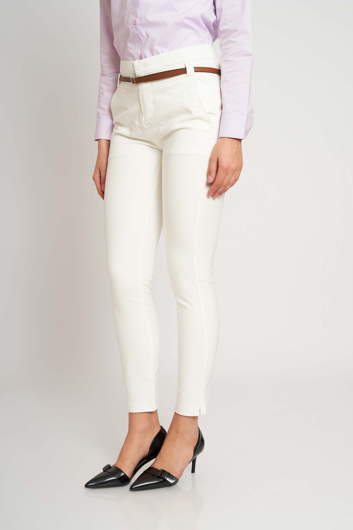 SKINNY-FIT FORMAL TROUSERS