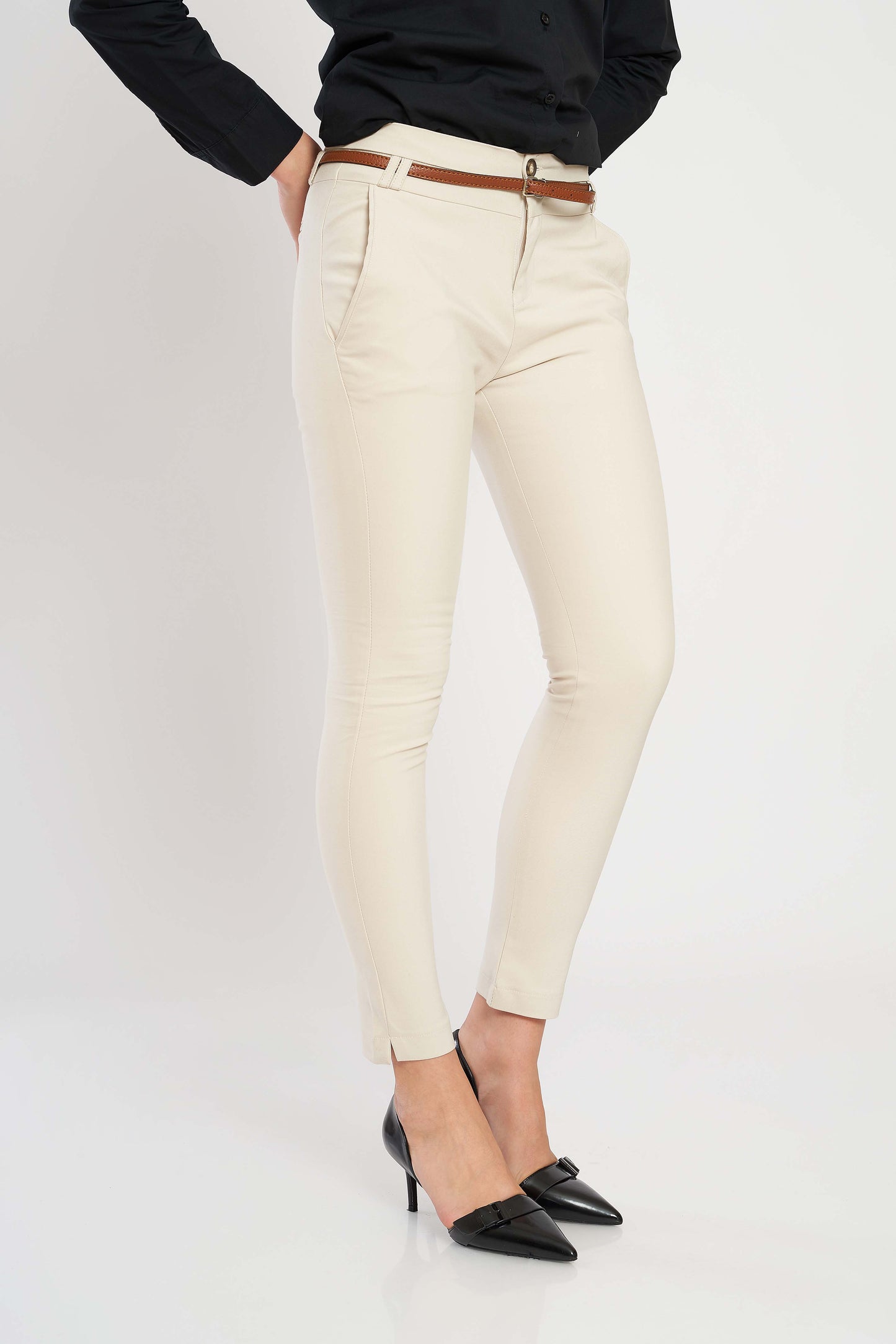 SKINNY-FIT FORMAL TROUSERS