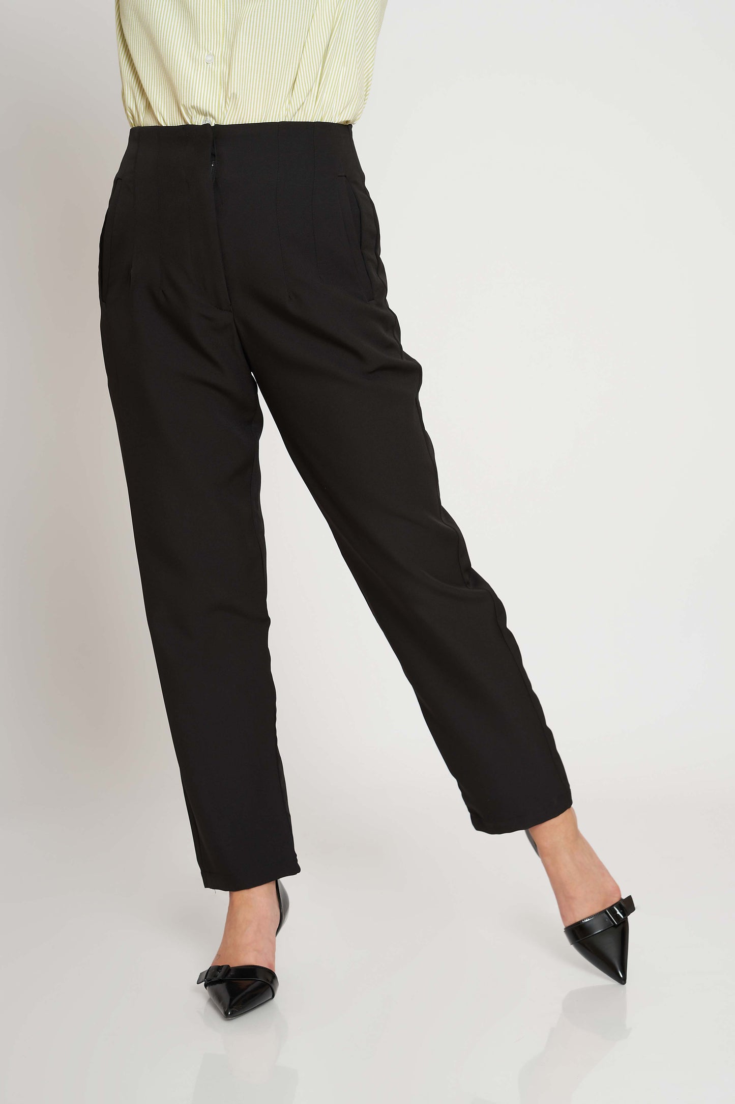 HIGH-WAIST TROUSERS