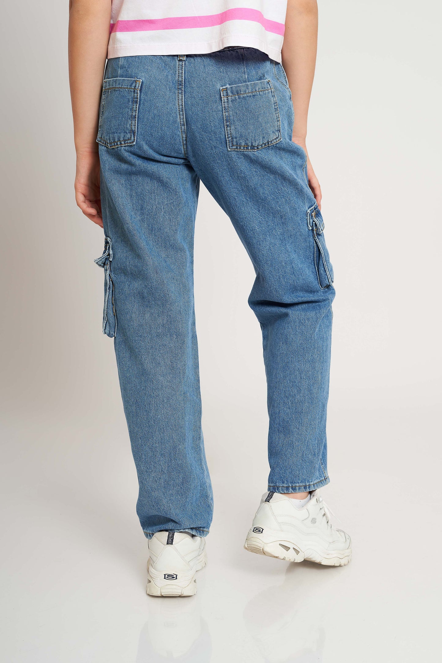 WIDE-LEG CARGO JEANS - KIDS