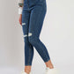 Skinny Fit Jeans - Mid Waist For Women