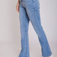High Rise Flared Fit Jeans - For Women