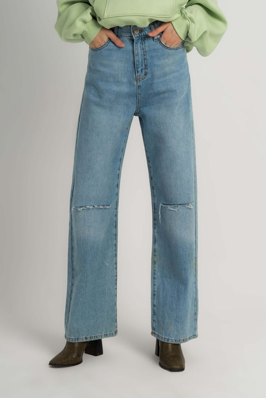 Wide-Leg Jeans - Ripped For Women