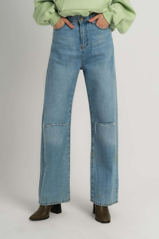 Wide-Leg Jeans - Ripped For Women