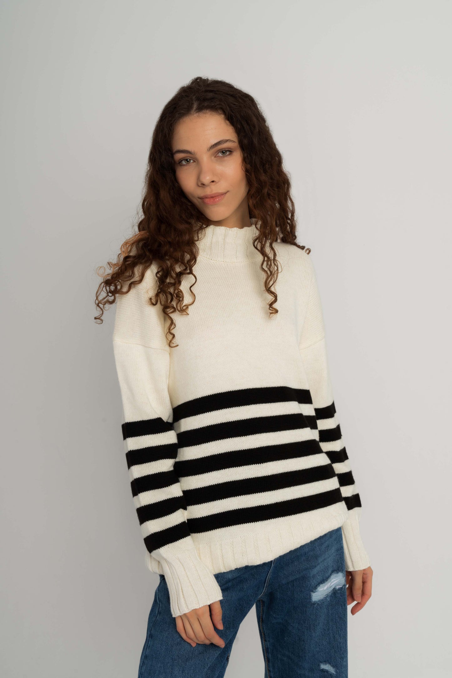 Striped Knit Sweater