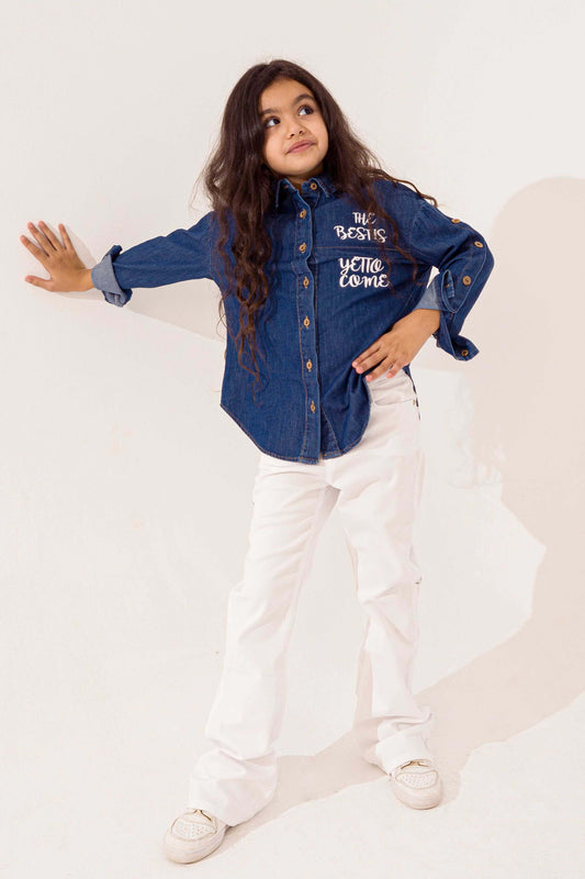 OVERSIZED JEANS BLOUSE - KIDS