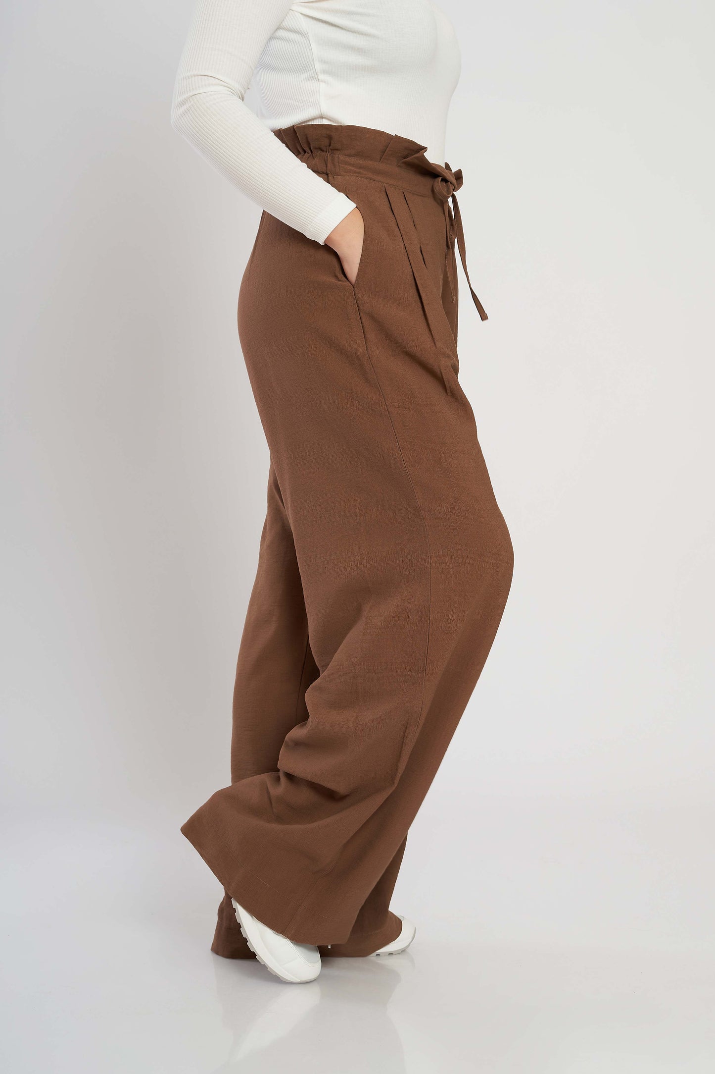 DJ WIDE-LEG TROUSERS WITH TIES