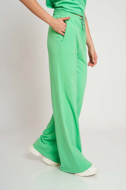 dj plush trousers with seams - green