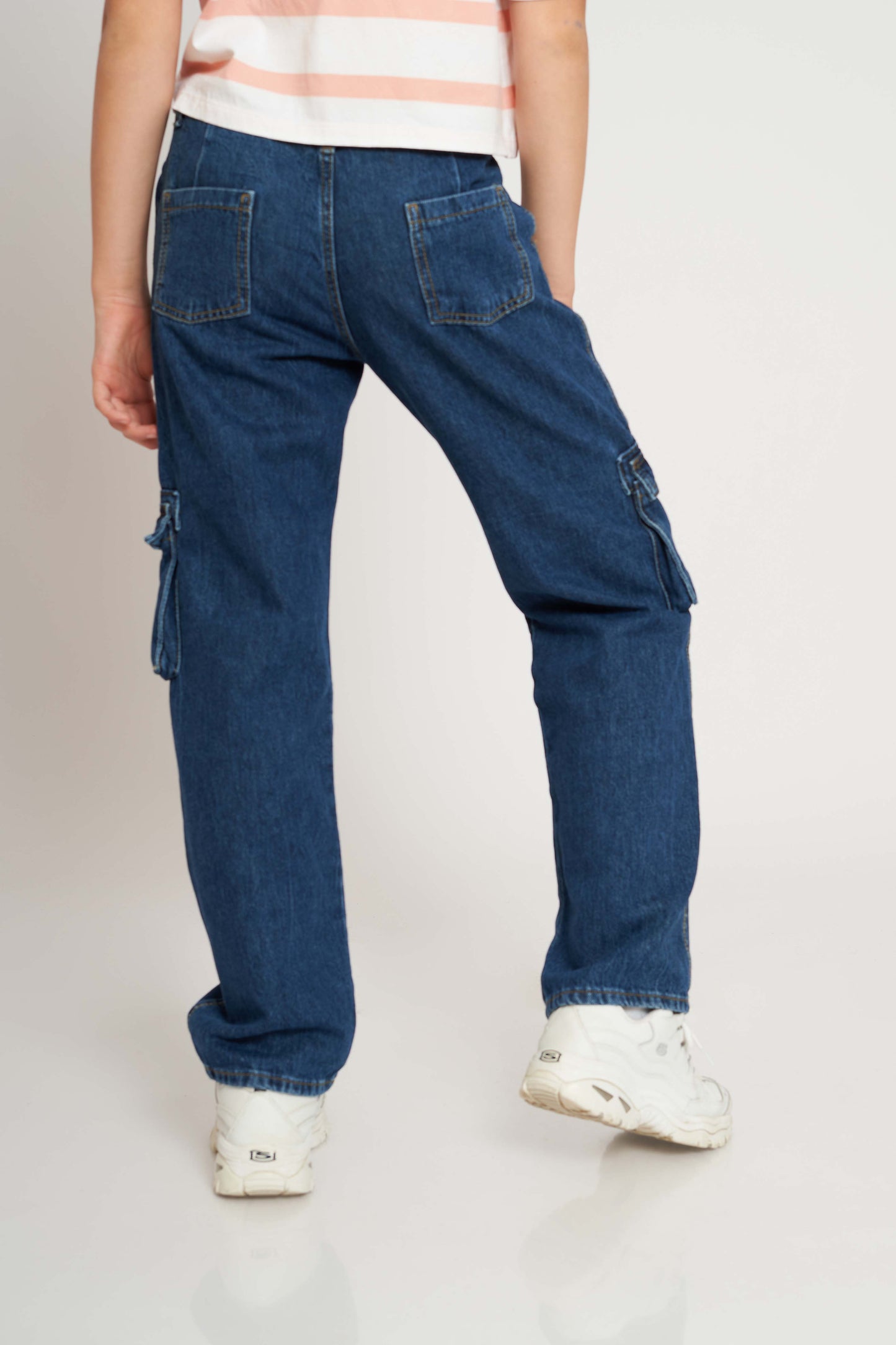 WIDE-LEG CARGO JEANS - KIDS