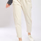 dj mom-fit gabardine elastic waistband