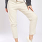 dj mom-fit gabardine elastic waistband