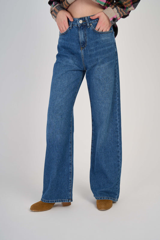 Wide-Leg Jeans - For Lady