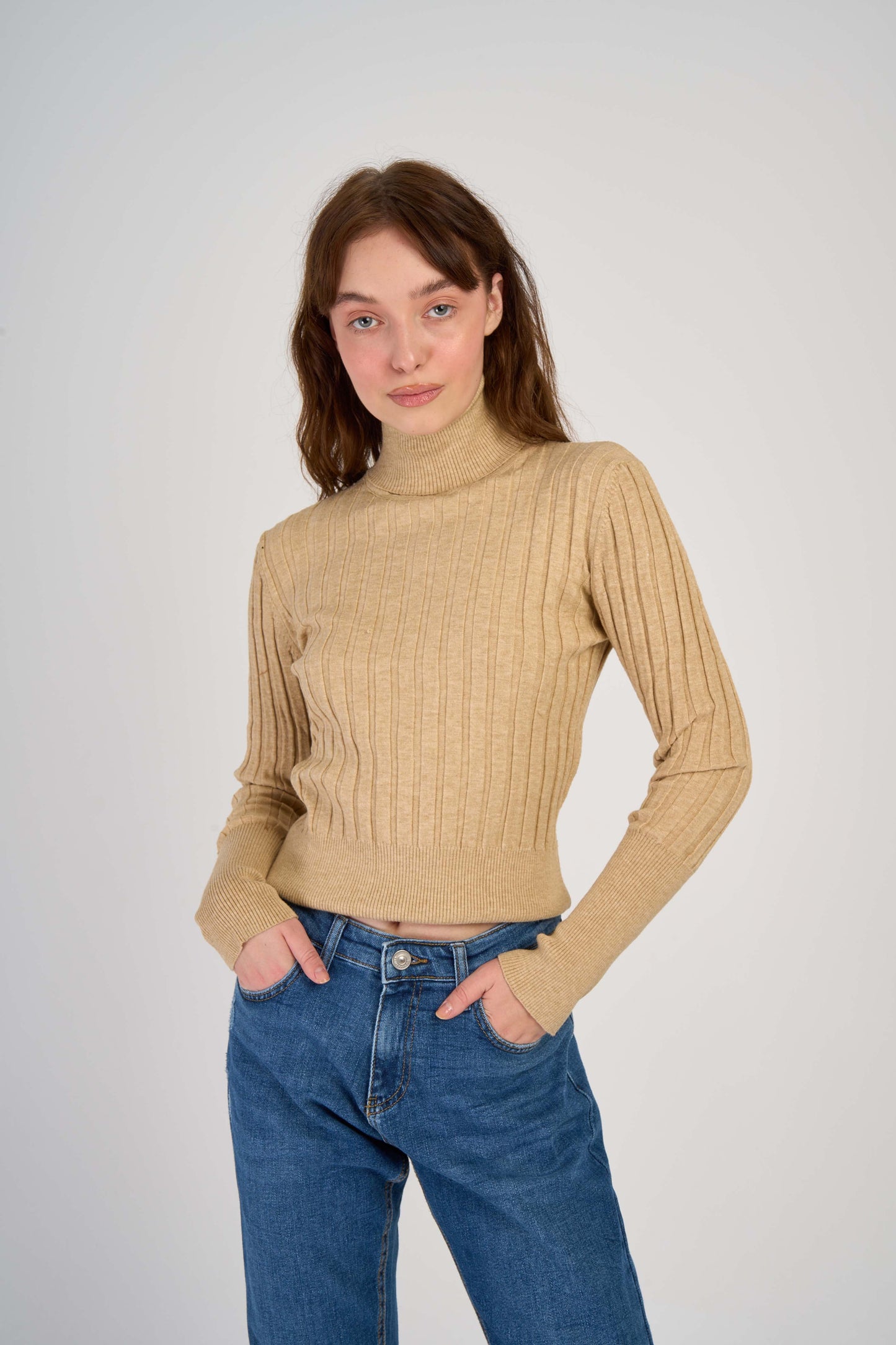 Basic Ribbed Knit Sweater