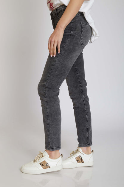 dj skinny jeans - high rise - gray