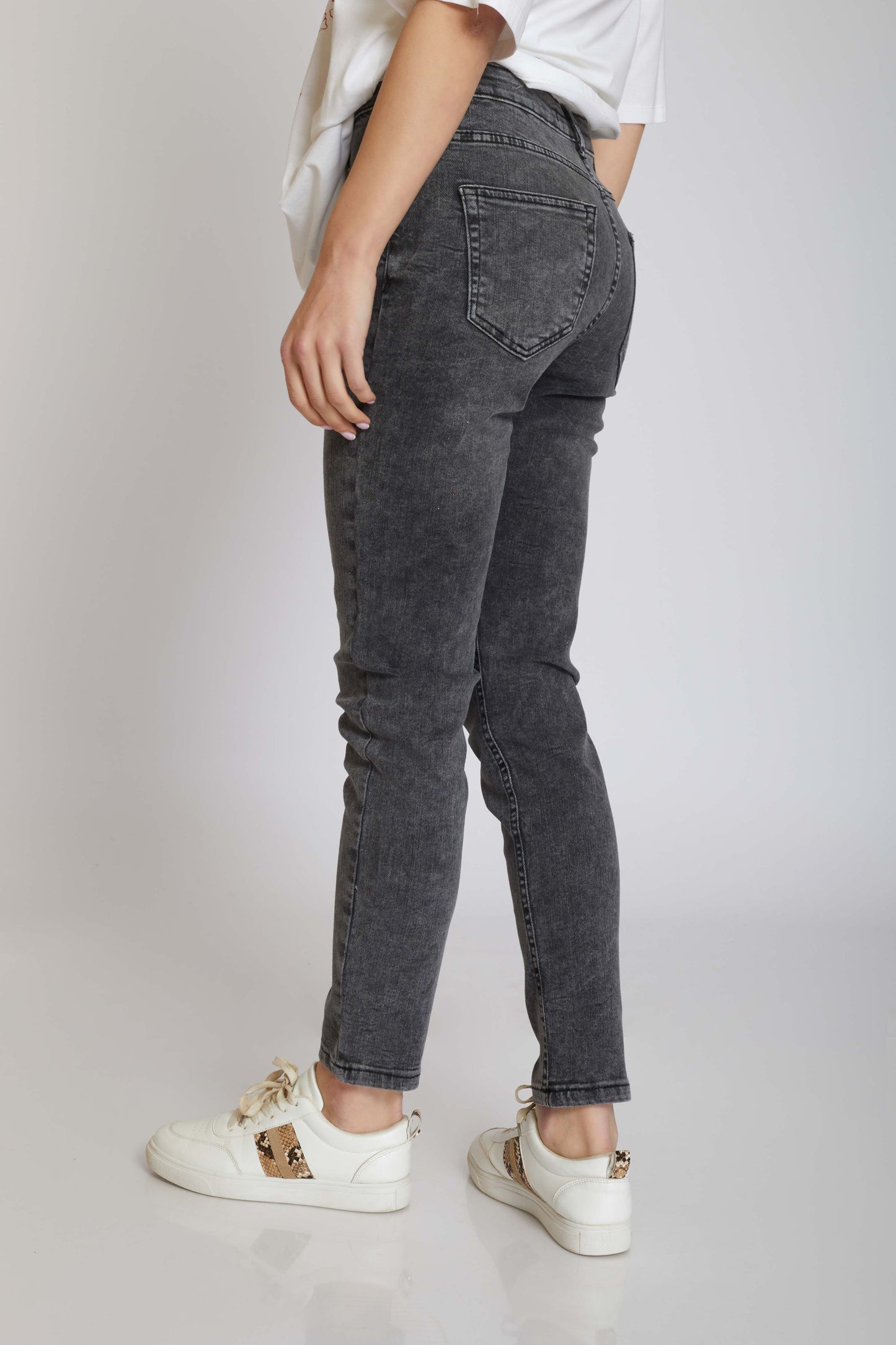 dj skinny jeans - high rise -gray