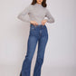 High Rise Slim Flared Fit Jeans - For Women