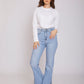 High Rise Slim Flared Fit Jeans - For Women