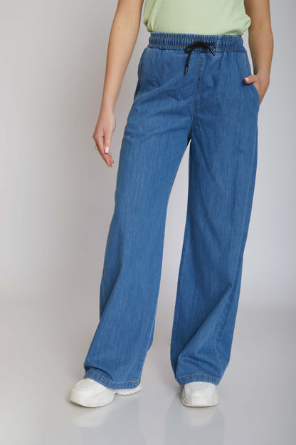 Wide-Leg Jeans - With Ties For Women