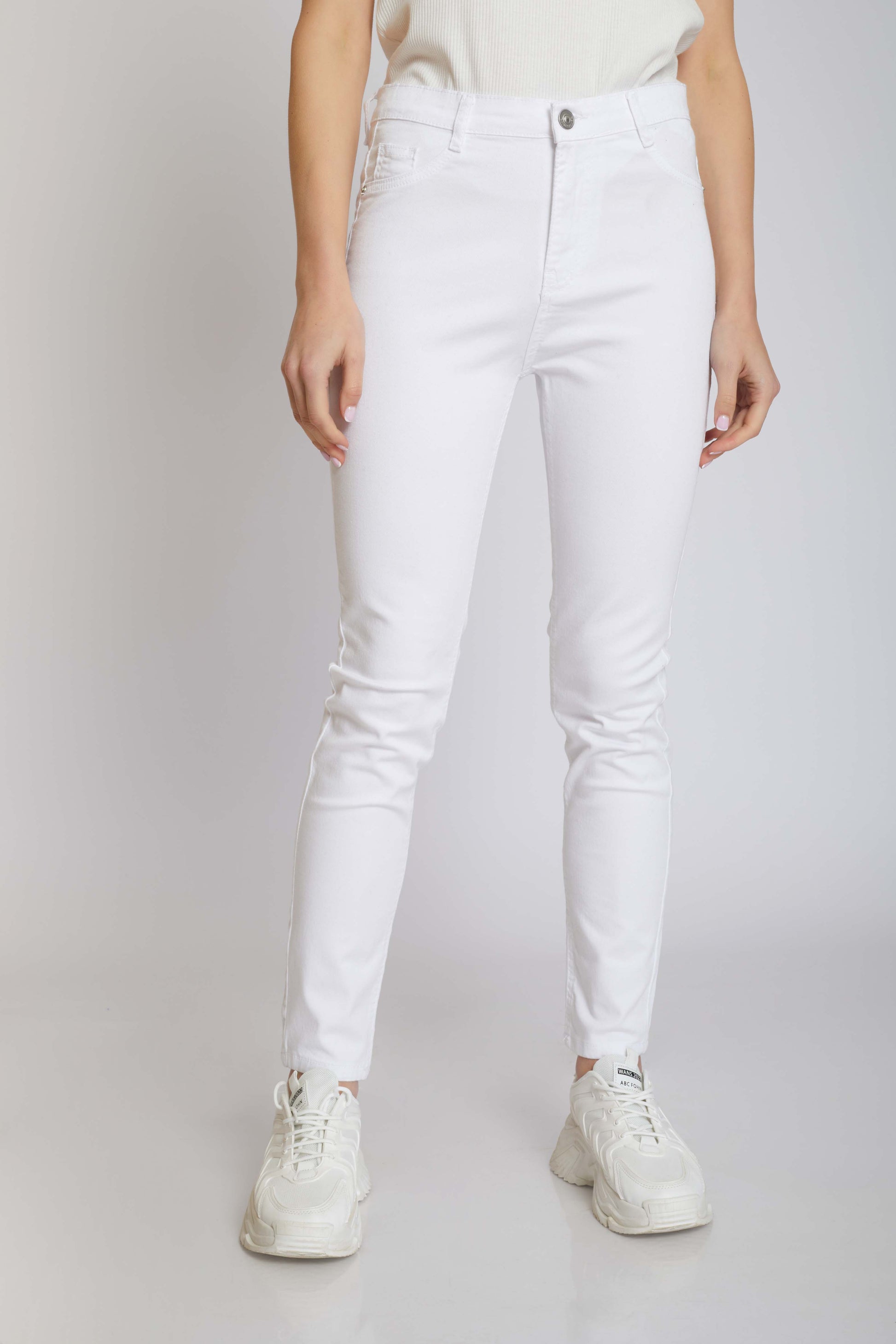 dj super elastic jeggings - white