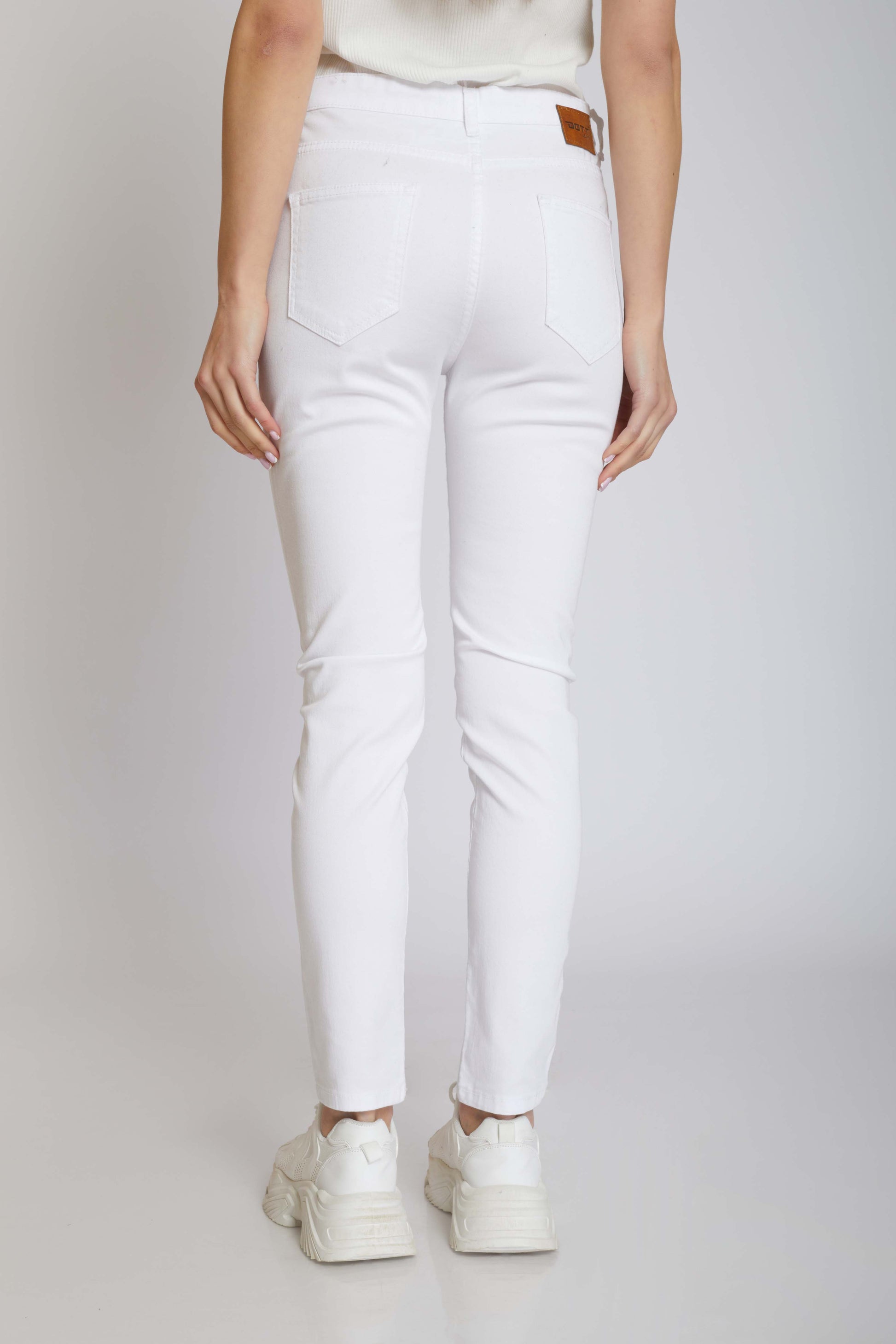 dj super elastic jeggings - white