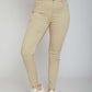 dj super elastic jeggings - beige