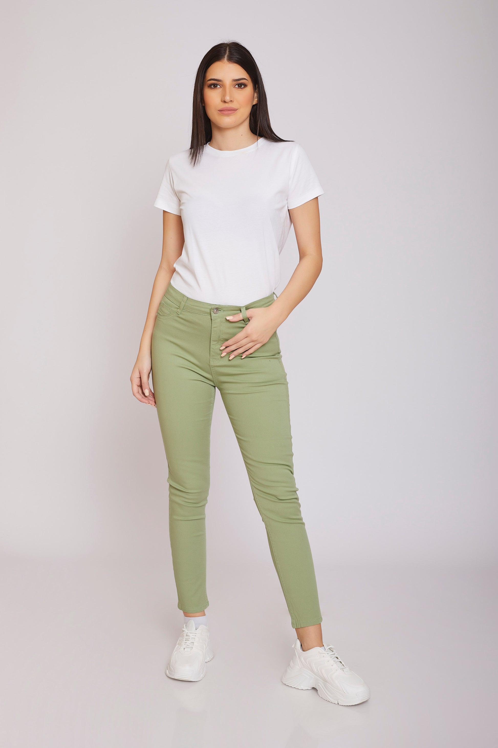 dj super elastic jeggings - Mint green