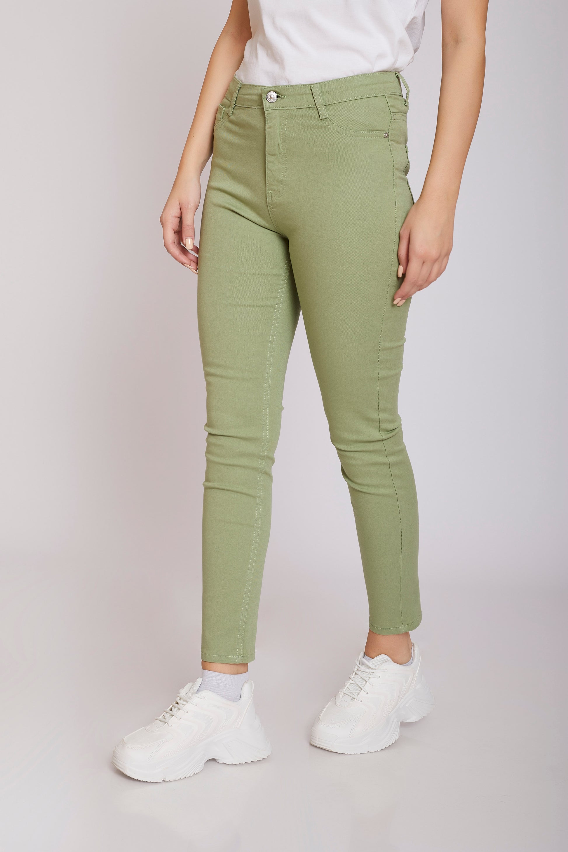 dj super elastic jeggings - Mint green