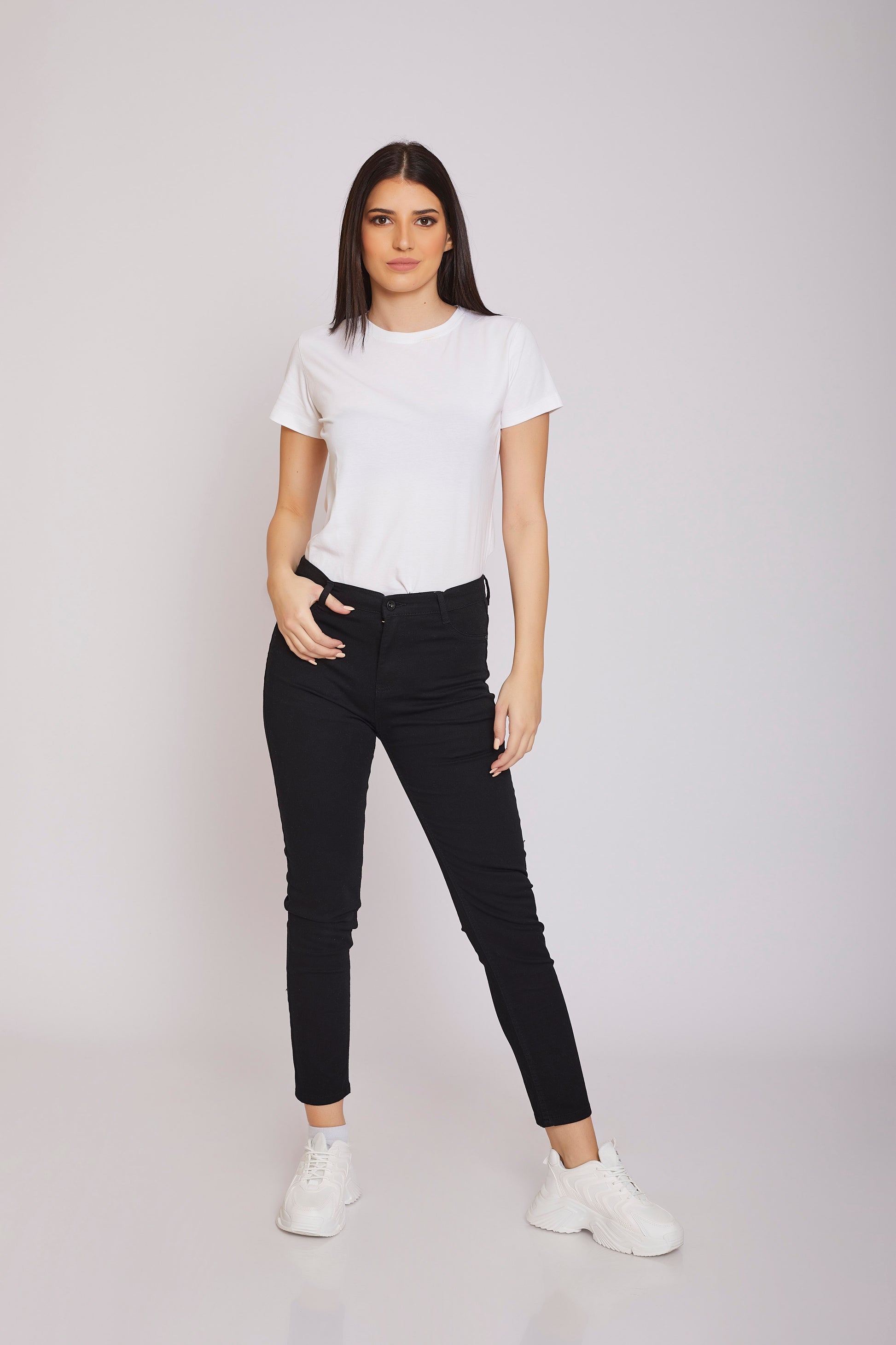 dj super elastic jeggings - black