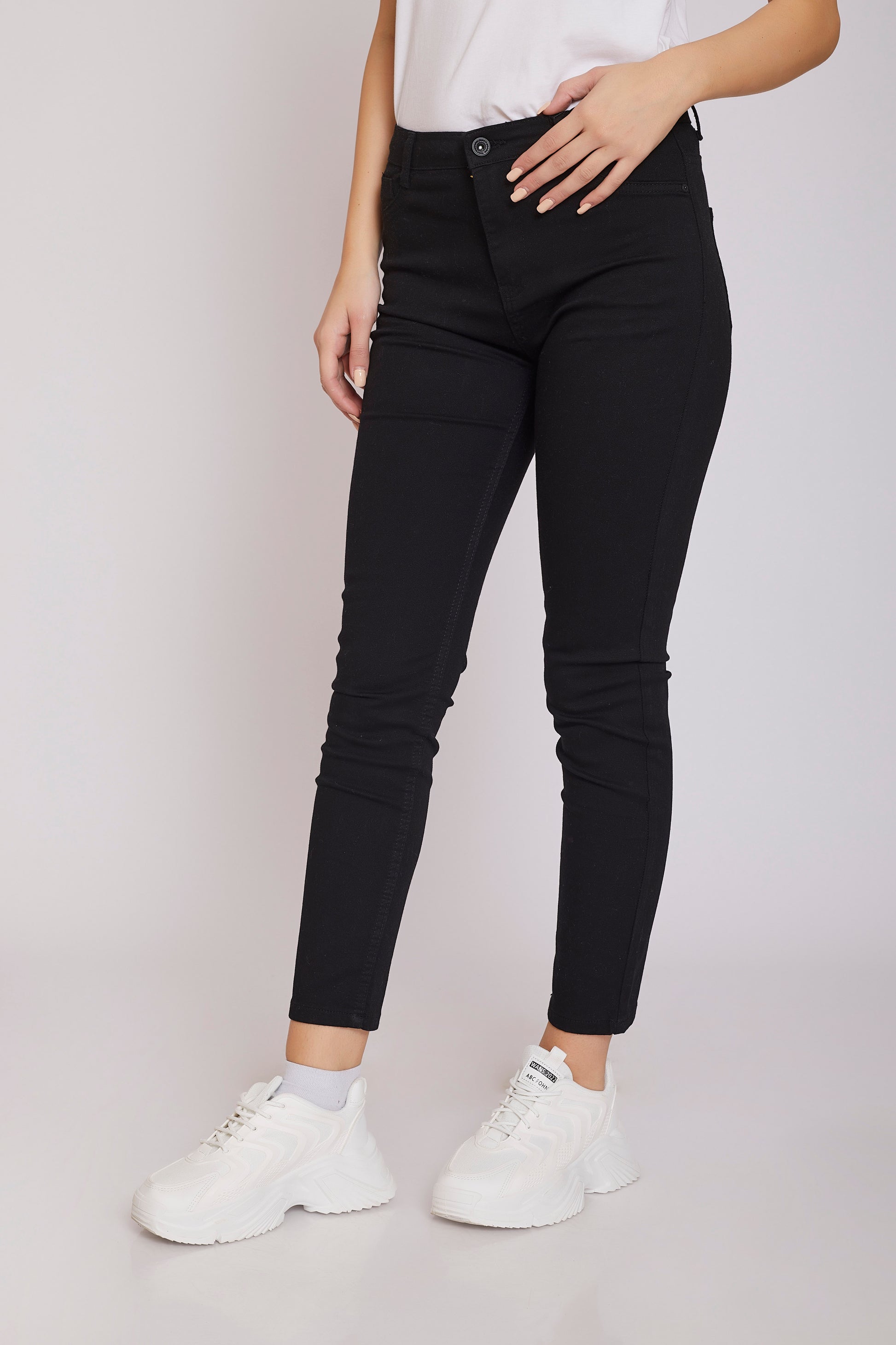dj super elastic jeggings - black