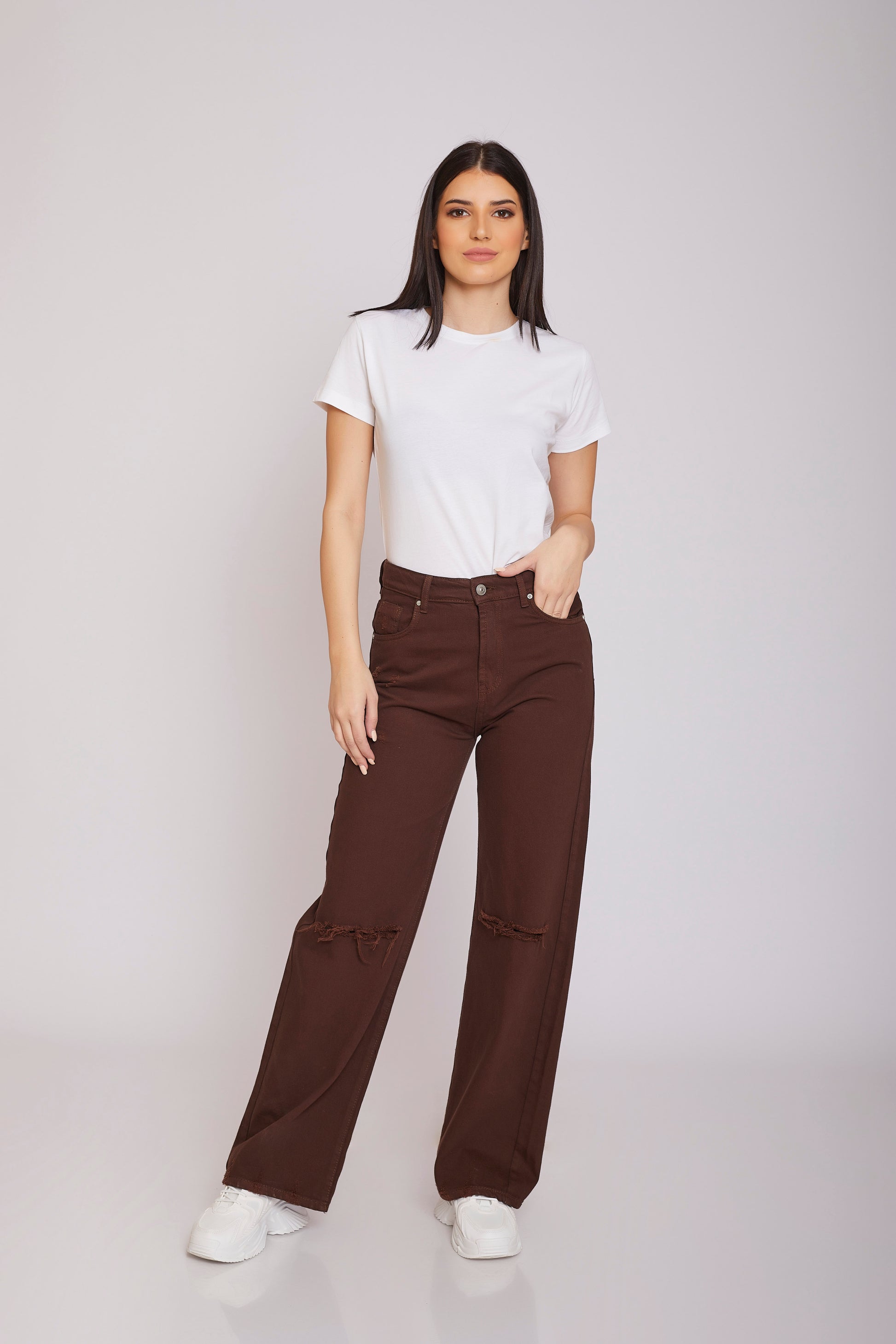 dj full-length gabardine - brown