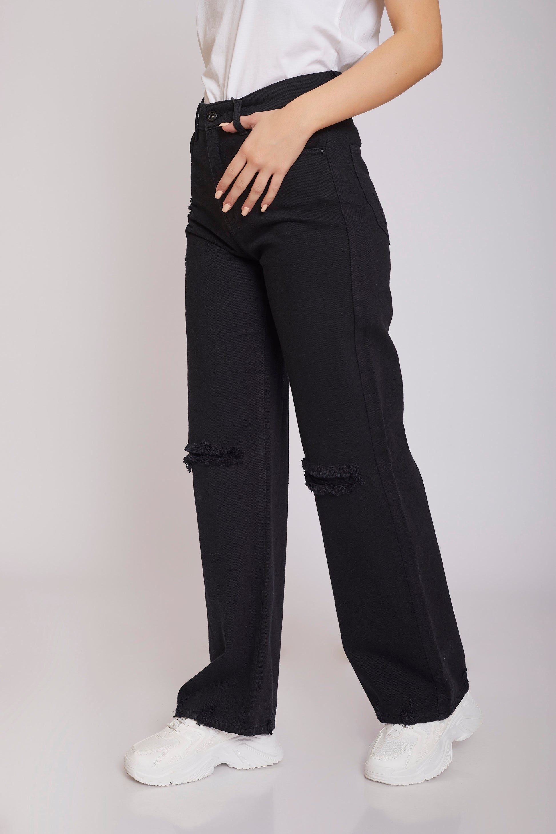 dj full-length gabardine - black