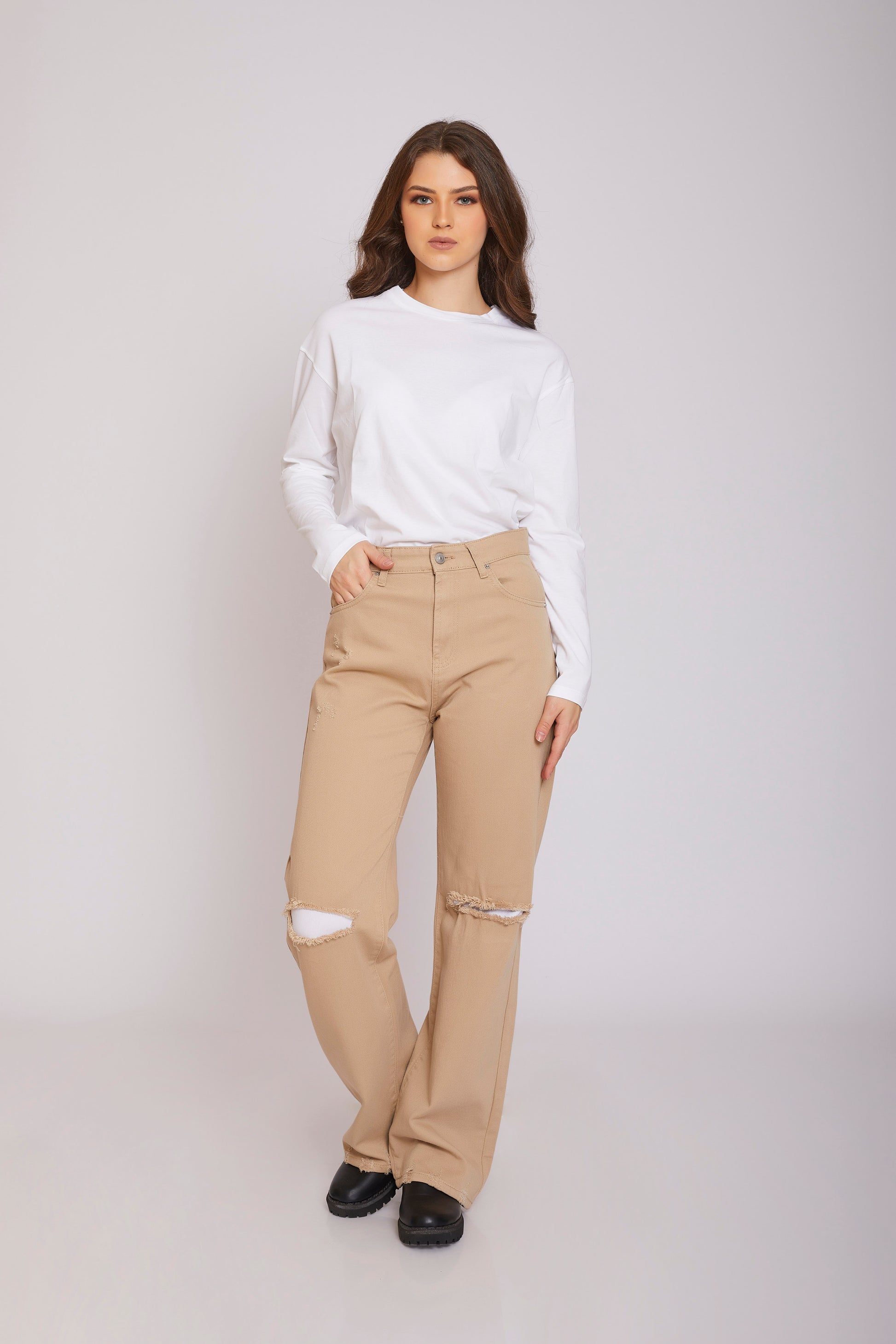 dj full-length gabardine - beige