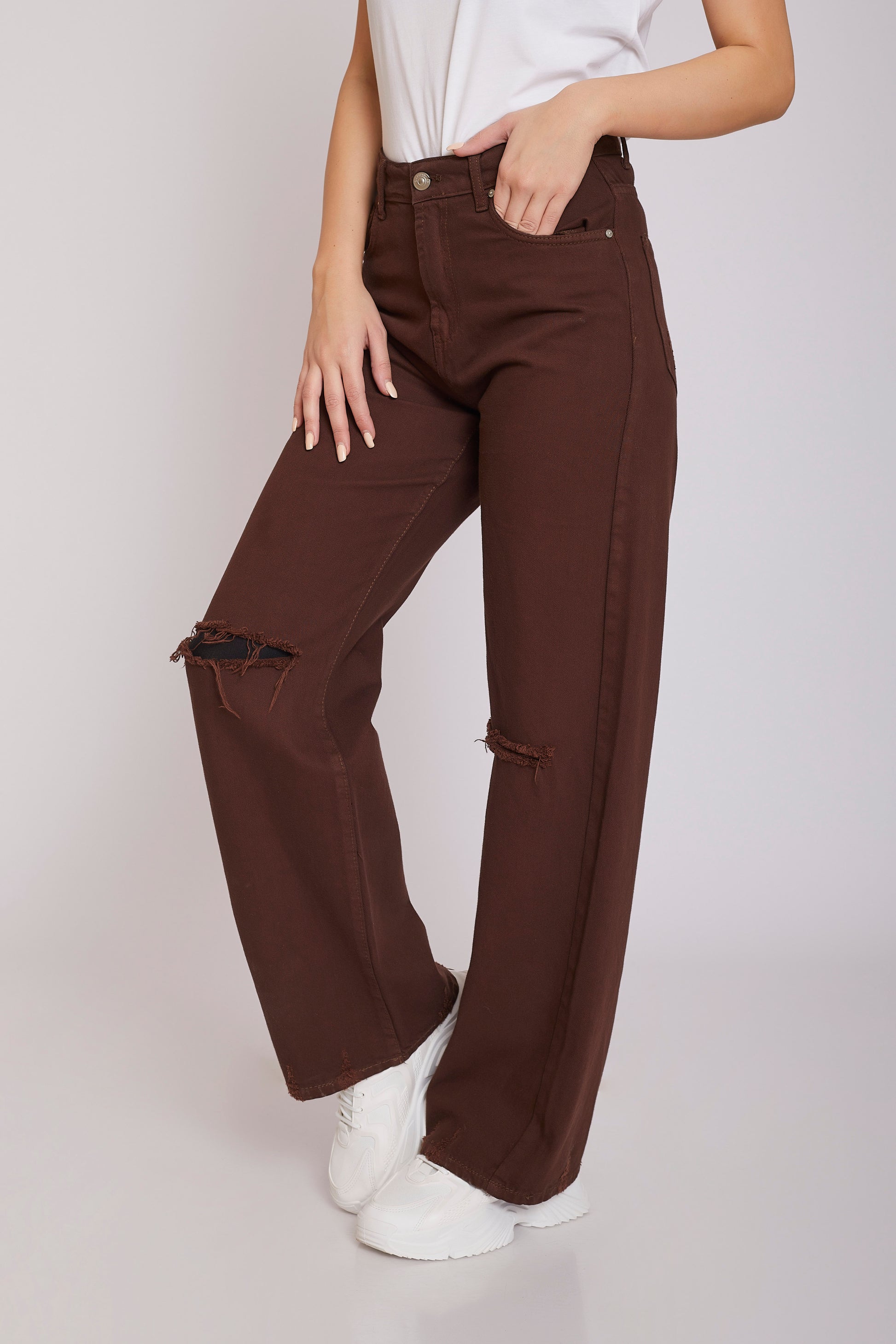 dj full-length gabardine - brown