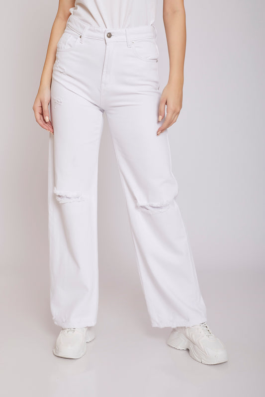 dj full-length gabardine - white