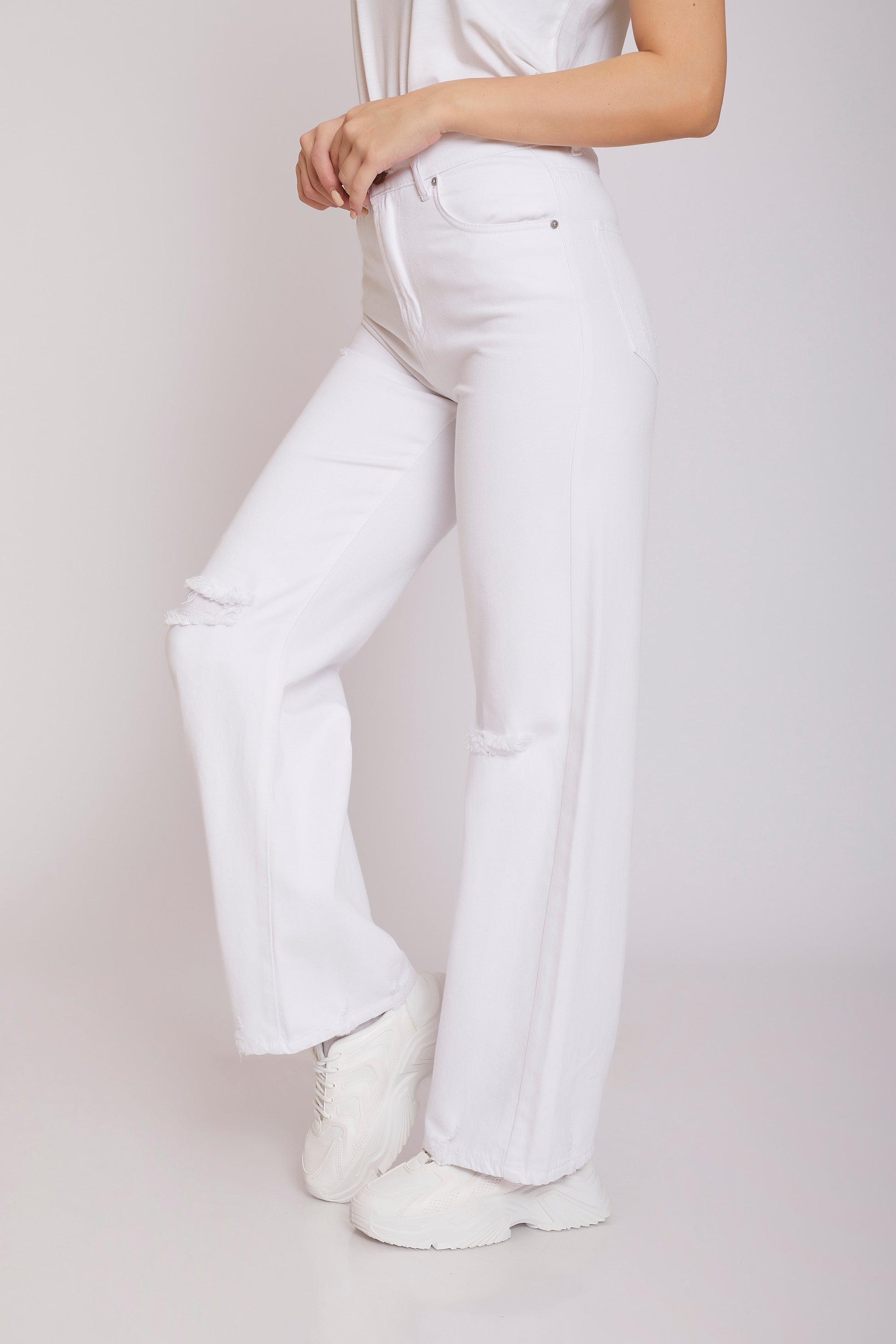 dj full-length gabardine - white