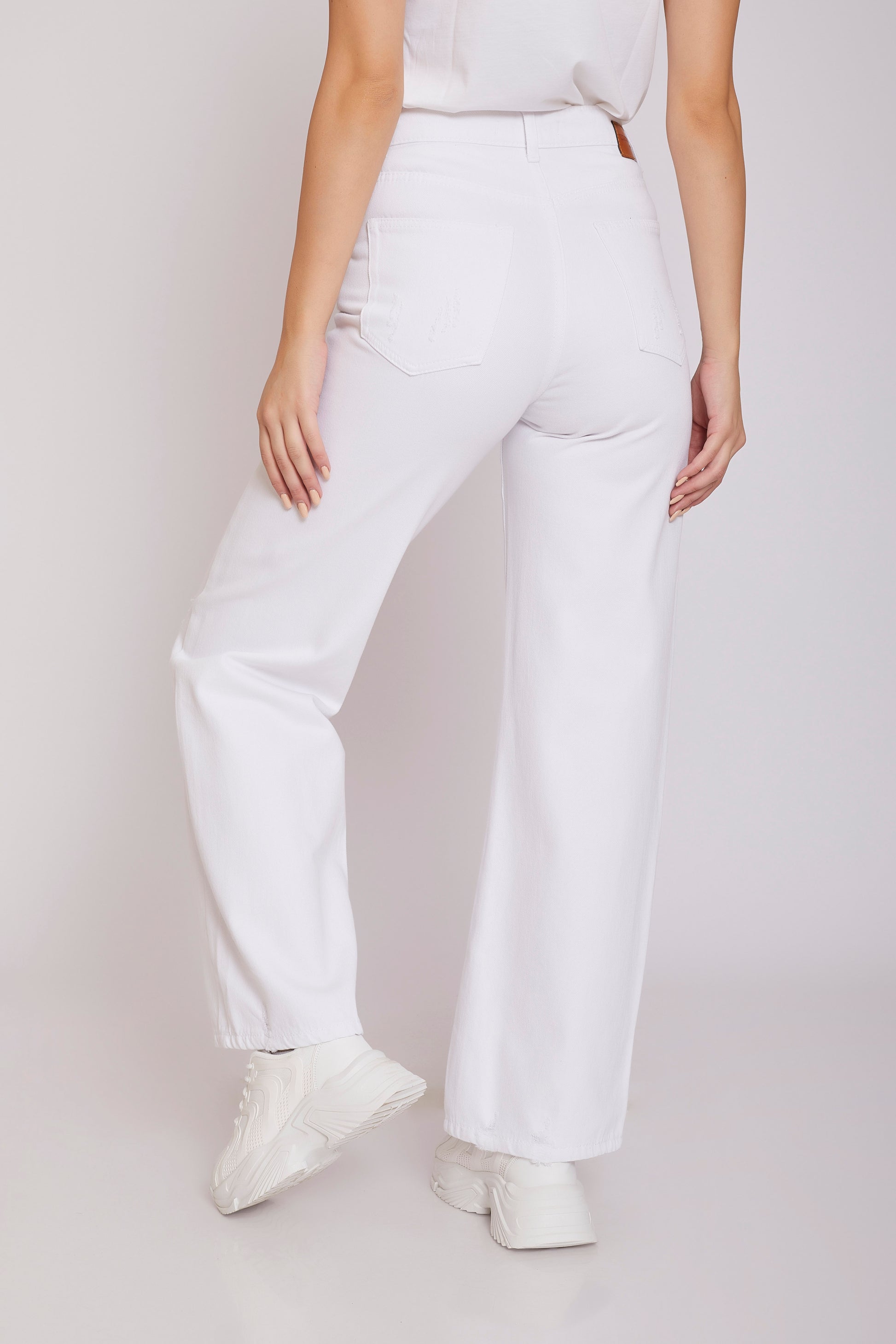dj full-length gabardine - white