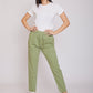 Mom Fit Gabardine - Elastic Waistband For Women