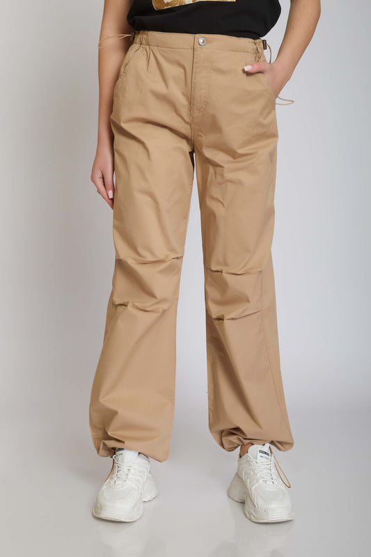 Gabardine Parachute Trousers - For Women