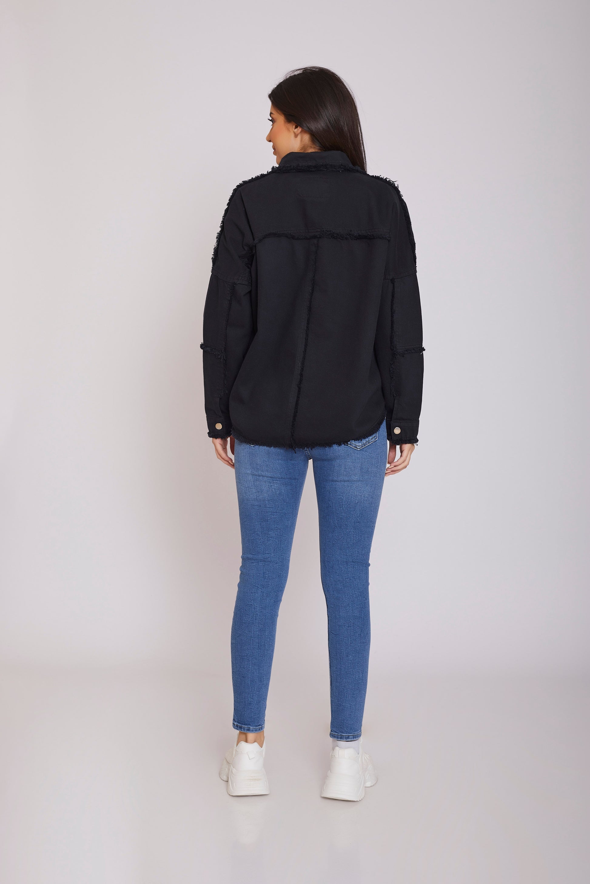dj jacket gabardine oversize - black
