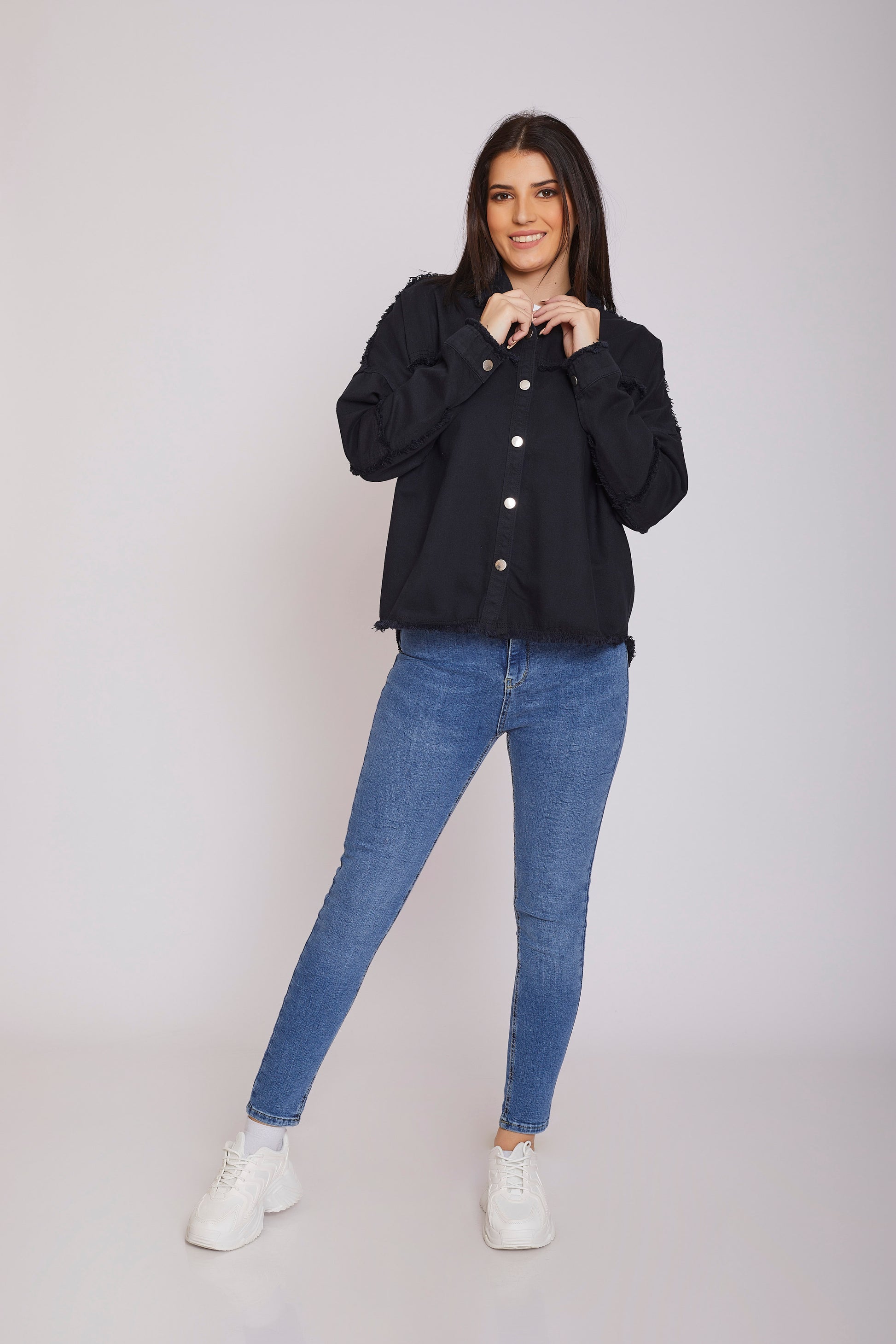 dj jacket gabardine oversize - black