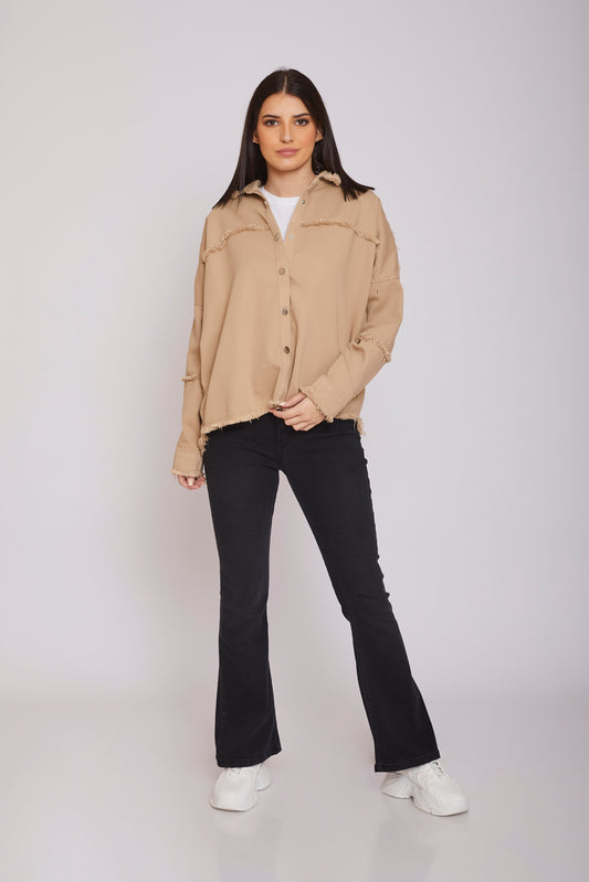 dj jacket gabardine oversize - beige