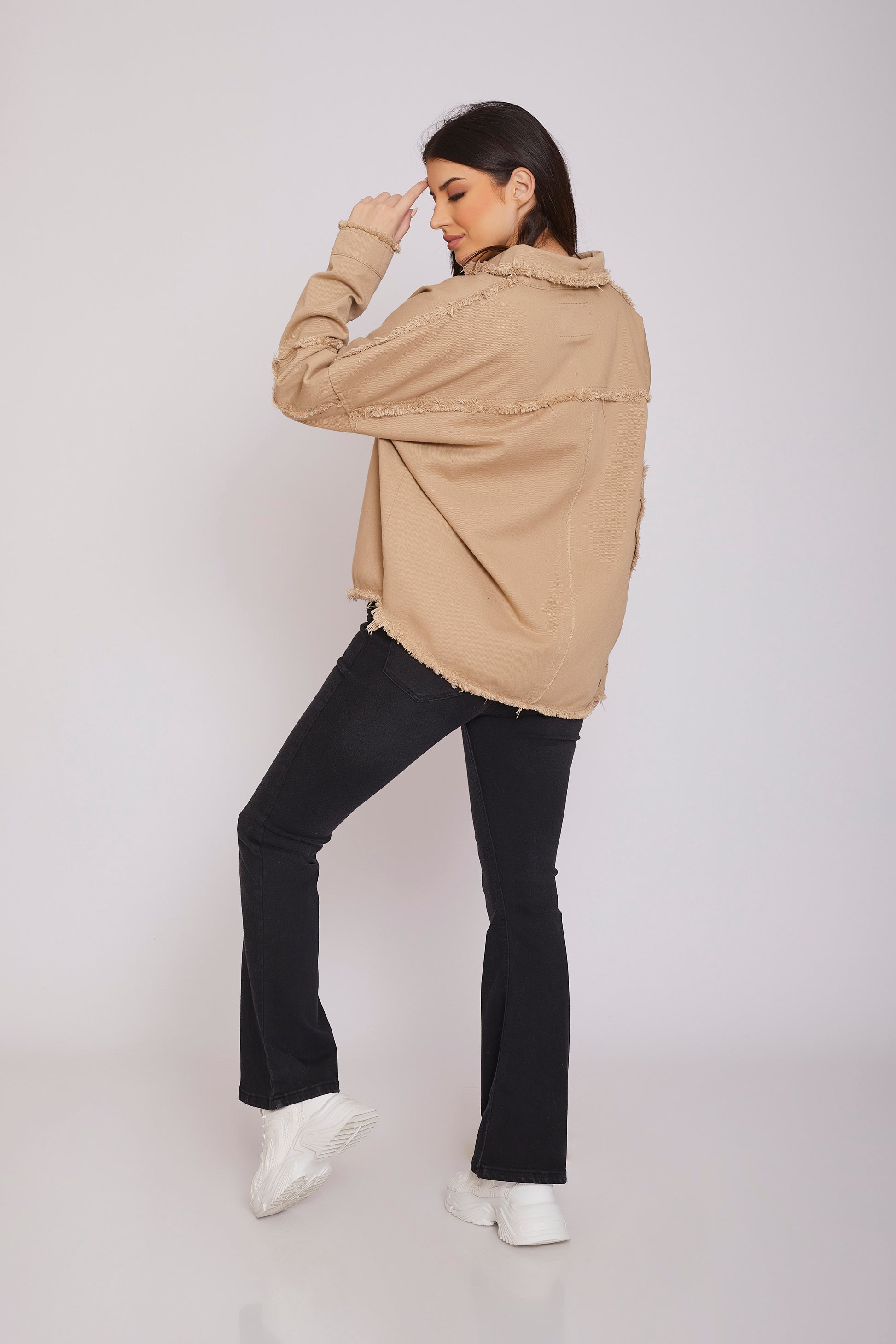 dj jacket gabardine oversize - beige