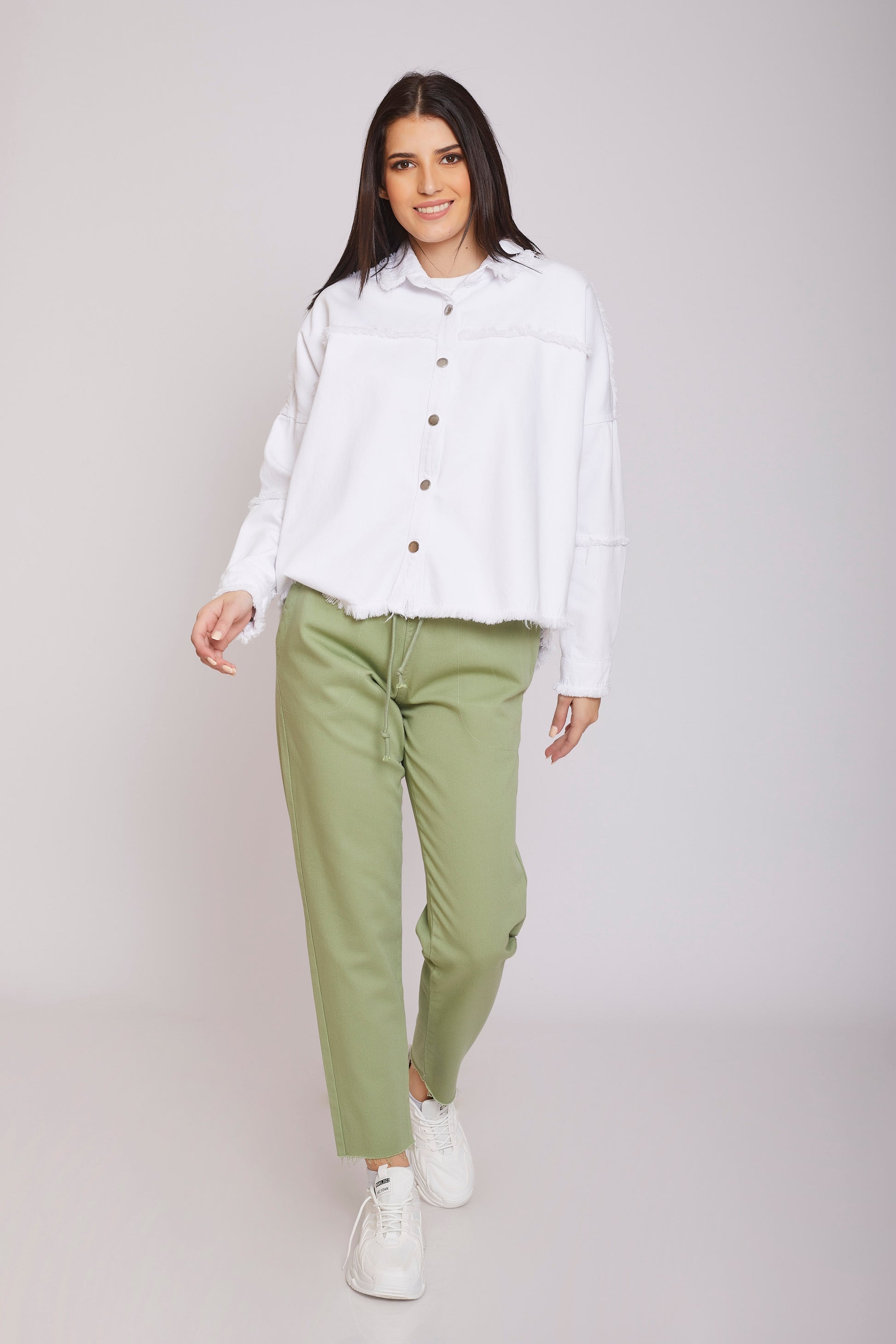 dj jacket gabardine oversize - white
