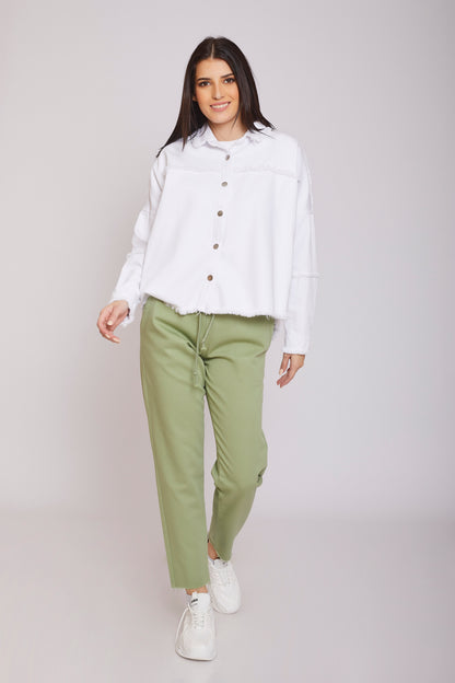 dj jacket gabardine oversize - white