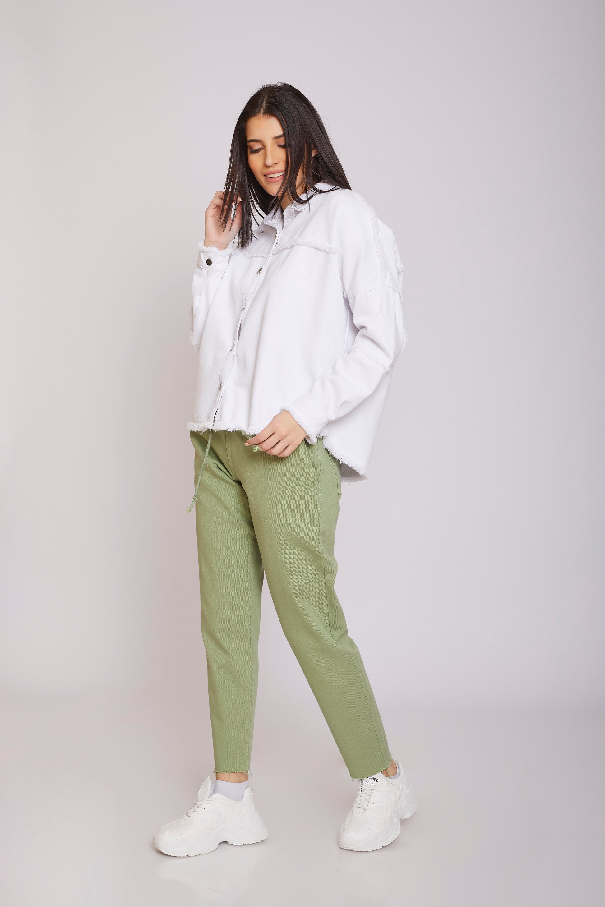 dj jacket gabardine oversize - white
