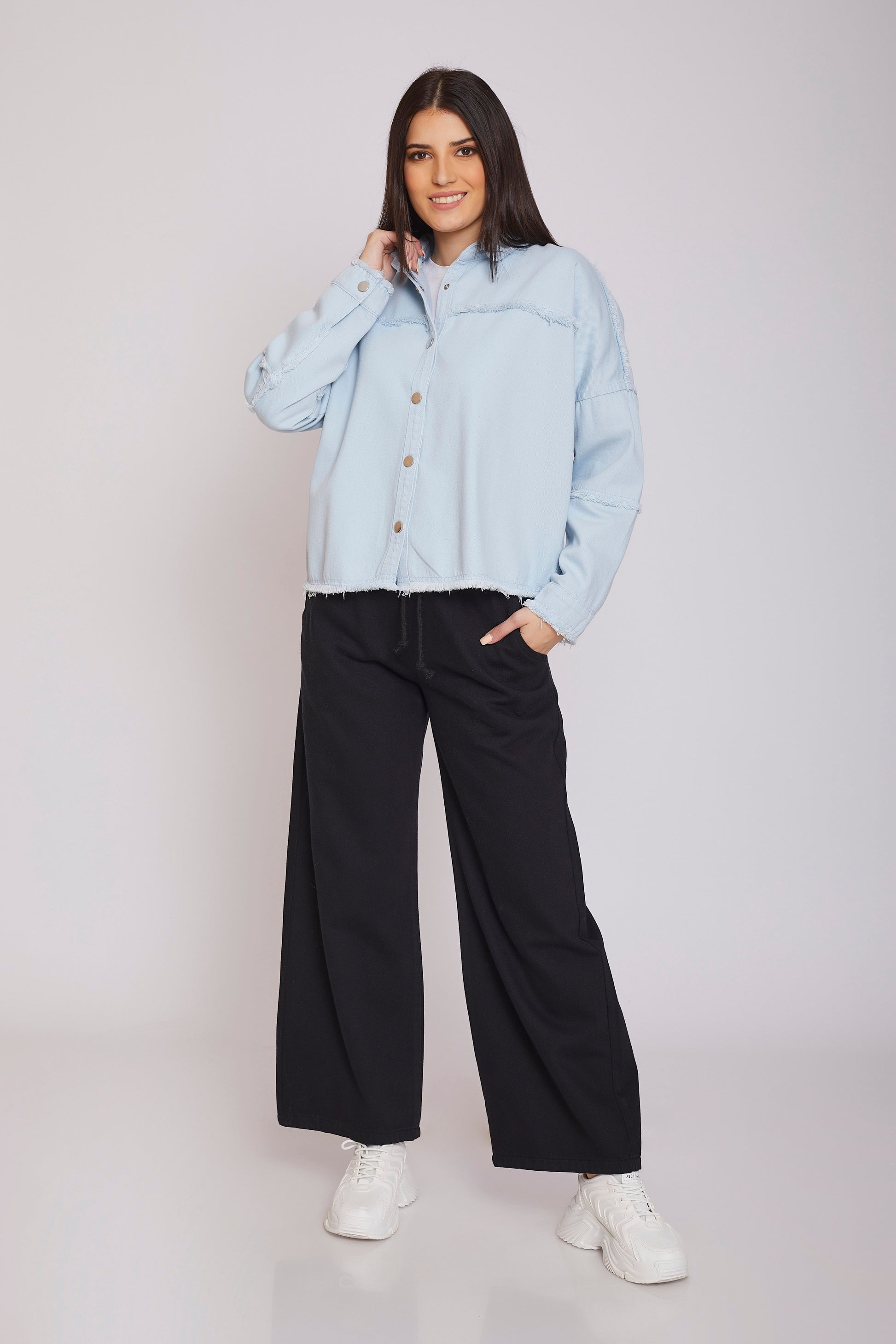dj jacket gabardine oversize - baby blue