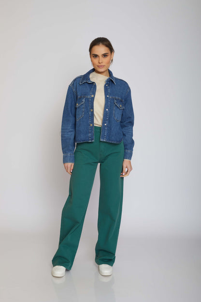DENIM JACKET WITH 2 POCKETS