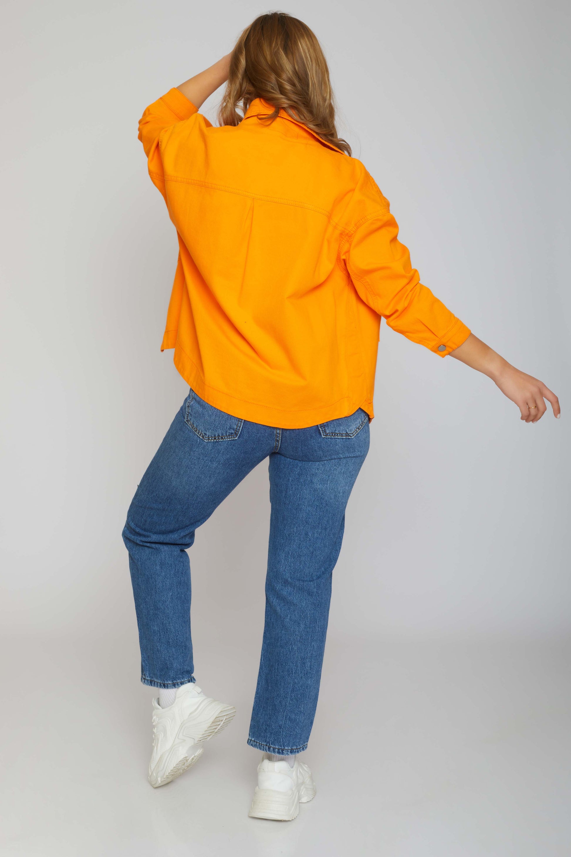 dj jacket gabardine - with 2 pockets - Orange
